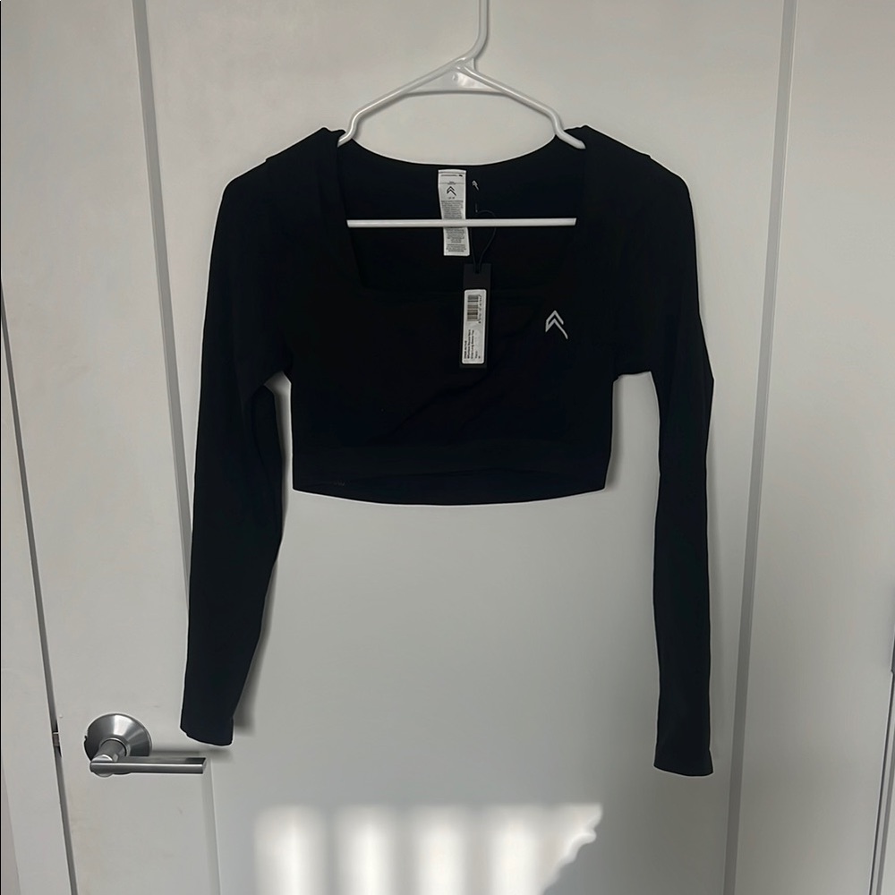 Oner Active Black Long Sleeve Crop Top